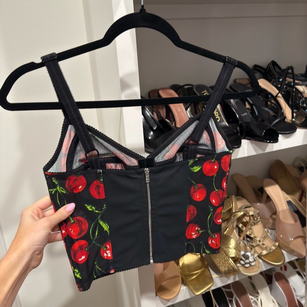 DOLCE & GABBANA
Corset Top In Ciliegie Fdo Nero - Picture 4 of 4